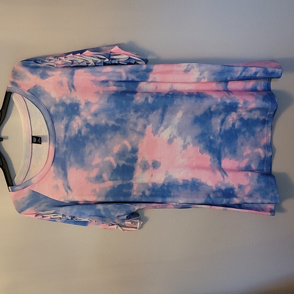 Women's Tie Dye Cold Shoulder Top | Size 3xl